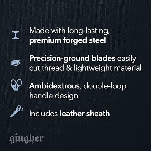 Gingher 3.5-Inch Stork Embroidery Scissors - Gold for Thread & Fabric, Model 3.5"
