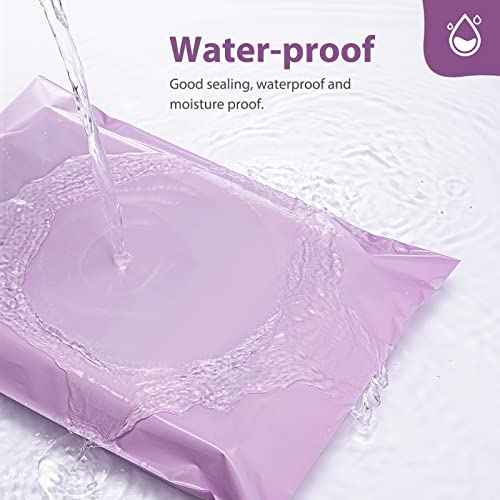 Fuxury Poly Mailers 10x13 Inch 100 Pcs, Heavy Duty Shipping Bags for Clothing, Strong Adhesive Shipping Envelopes for Small Business, Self Seal Mailers Poly Bags Mailing Envelopes Purple