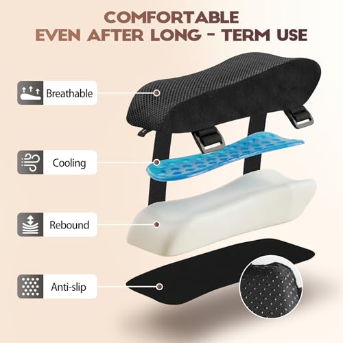 Cooling Arm Rest Pillow for Office Chair, Wheelchair & Gaming — Hshbxd