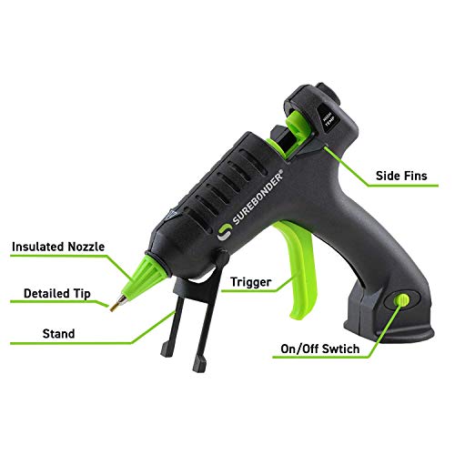 Surebonder 20W Mini Hot Glue Gun with Fine Detail Tip – 5ft Cord, Pack of 1