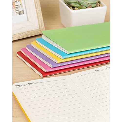 Gwybkq Small Lined Notepads Bulk 120 Pack Mini Journal Pocket Notebooks Set Colorful Cover Notebooks for Kids 3.5 x 5.5 Inches, 30 Sheets/60 Pages