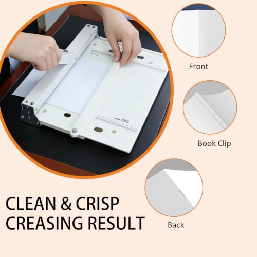 13.78 Inch Manual Paper Creaser with Extended Positioning Block for Precise Folding