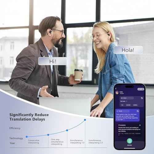 AI Translation Earbuds Real Time, 144 Language Translator Earbuds with APP Compatible with iOS & Android, Bluetooth Headphones Translating Device for Travel Business and Learning - Black