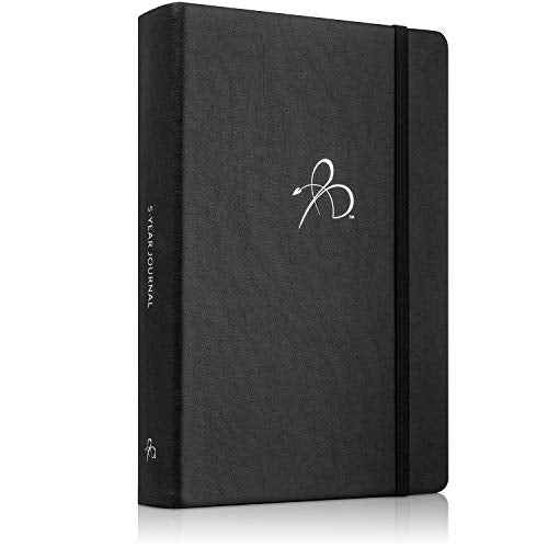 Bright Line Eating 5 Year Journal - Vegan Leather Journal w/Daily Entries ? Black Memory Book Journal for Women & Men ? 5 Year Journal for Tracking Memories, Ideas, Devotions & Progress