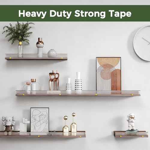 SWRT 0.08 Inch Thick Double Sided Heavy Duty Tape, 1.18 Inch x 10 FT Removable Strong Adhesive Nano Tape, No Residue Reusable Mounting Tape, Multipurpose for Home, Office, and DIY Projects