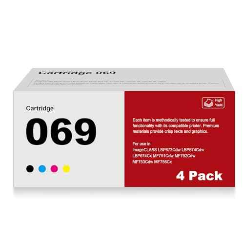 KALOKING 069 High Capacity Toner Cartridge Remanufactured Replacement for Canon 069 069H 4 Pack for imageCLASS MF753Cdw MF751Cdw LBP674Cdw Printer
