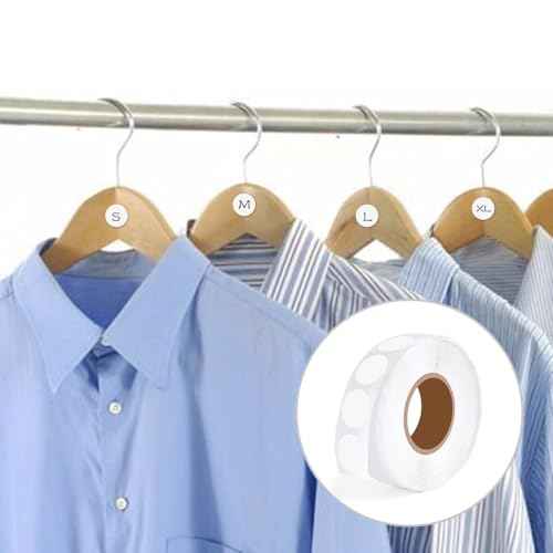 1000 PCS Dot Stickers 1/2 Inch Circle Small Round Coding Labels, Blank White Color Sticky Dots for Yard Sale Office Shop Home Marking (White)