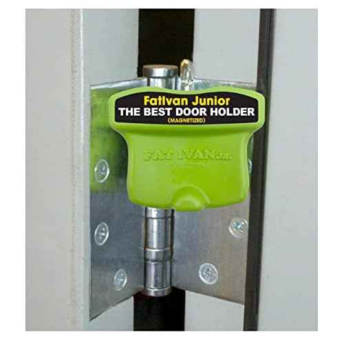 The Original Fat Ivan Fold Up Doorstop Wedge with Magnet - for Moving Office Home or School - Great for Police, Admin, Firefighters and Any time You Need a Door to Stay Open (2, GreenMini)