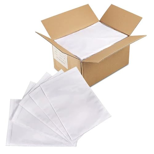 500PCS Clear Self-Adhesive Packing Slip Envelopes for Shipping & Invoices 9.5x12"