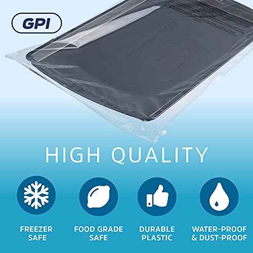 16" X 19" - 100 Pack - Self Seal Poly Bags With Suffocation Warning, With Resealable Adhesive, For Storing, Packaging & Shipping T-Shirts Clothing & More, FBA Compliant