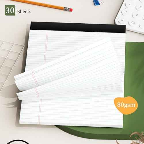 720 Sheets Legal Pads 8.5 x 11 College Ruled White Paper Note Pads 24 Pack Clear Print Writing Pads 8x11 Legal Pads Narrow Ruled Pads of Paper