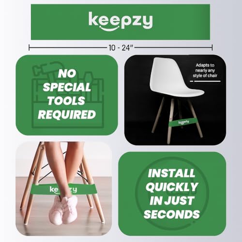 Green Chair Bands for Kids Fidgety Feet 12 Pack - Anti-Slip Desk Bands for Classroom & Home