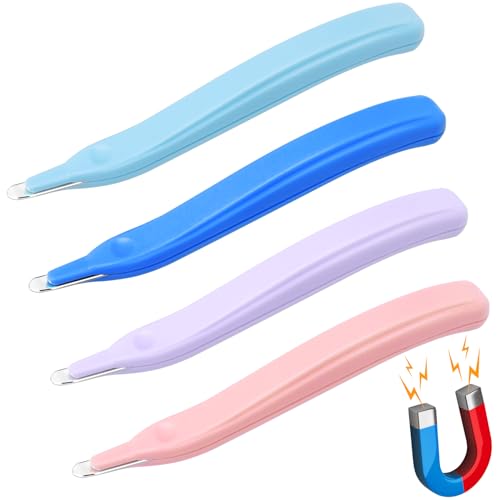 4 Pack Magnetic Staple Remover Tools - Colorful, Professional Office & Classroom Staples Puller