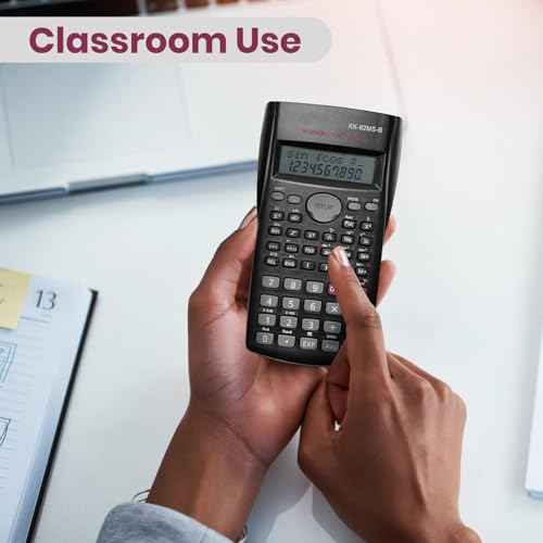 10 Pack Scientific/Engineering Calculator, 2 Line Display, Black, Fraction & Complex Number Calculations, Ideal for Students & Professionals