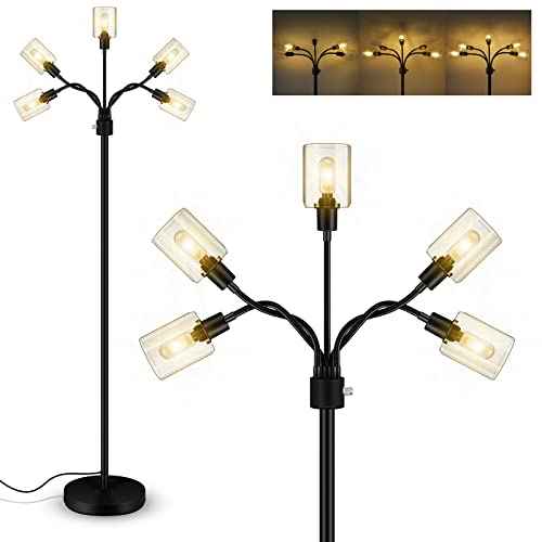Floor Lamp, Industrial Floor Lamps for Living Room,Tree Standing Lamp,3 Way Switch,Modern Stand up Lamp for Bedroom Office Farmhouse