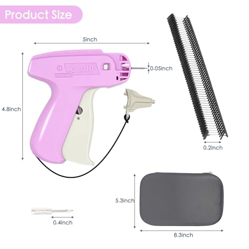 Liumai Pink Mini Stitch Gun for Clothes – Quick Repair Kit with 2000 Fasteners