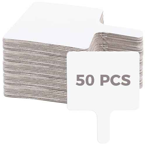 50 Pieces Dry Erase Answer Paddles, 8 x 10 Inch Handheld White Board, Double Sided Mini White Boards Dry Erase Signs uction Paddles