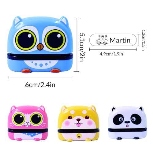 Ships Next Day, Made in USA,Name Stamp for Clothing Kids Waterproof, Sello para Ropa De Ni?Os Permanente£¬Water Bottles,Lunch Boxes,School Supplies,Custom Clothes Stamp