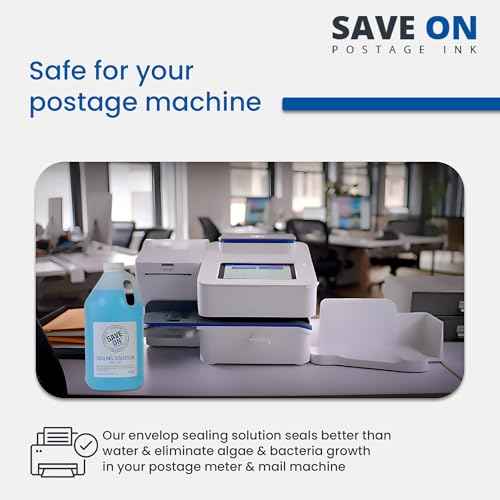 1/2 Gallon (64 oz) Compatible 608-0 E-Z Seal Sealing Solution Envelope Sealer for Mailing Systems - Envelope Seal for Effortless Sealing | Half Gallon