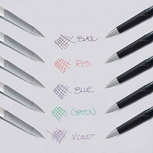Pentel Glidewrite Executive Ballpoint Pen, (1.0mm) Medium Line, Black Metal Barrel, Black Ink, Box of 12 (BX970A-A)