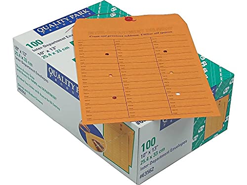 Quality Park Inter-Dept. Envelopes 28 lb Kraft, 10x13 Inch, 100 Pack
