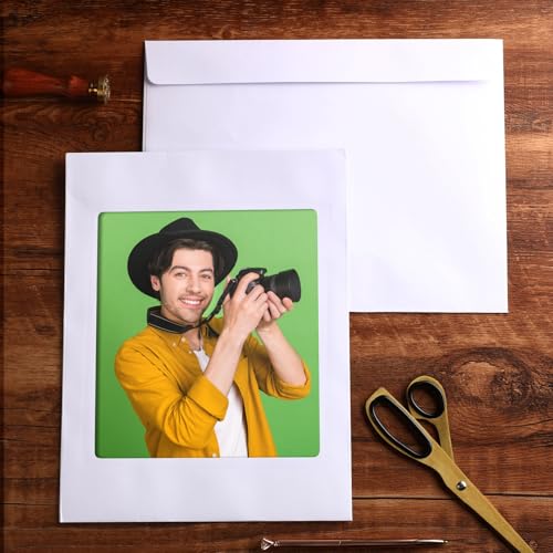 Fainne Full Face Window Envelopes for Photos & Documents 9x12 Inch - Pack of 75