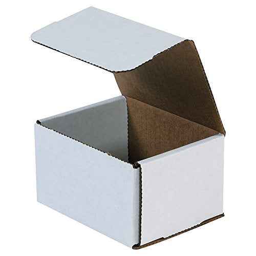 AVIDITI Small Shipping Boxes 5"L x 4"W x 3"H, 50-Pack | Cardboard Box Crush-Proof Carton for Mailing, Storing, Package, Gifts, Crafts, Business or Home, White 5x4x3 543