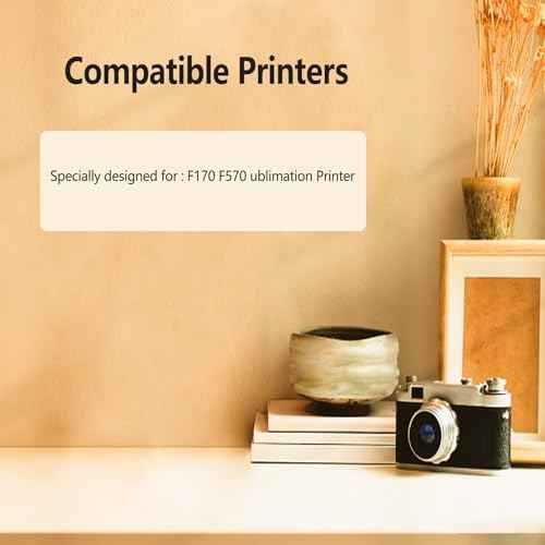 APRONE 4x140ml T49M Autofill Sublimation Ink Compatible for SureColor F170 F570 Sublimation Printer T49M1 T49M2 T49M3 T49M4 (ICC-Free/Anti-UV,4-Pack)
