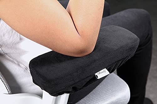Aloudy Arm Rest Pillows 11" x 4.5" Memory Foam Cushion Set of 2 for Office Chair – Large Elbow Forearm Pads