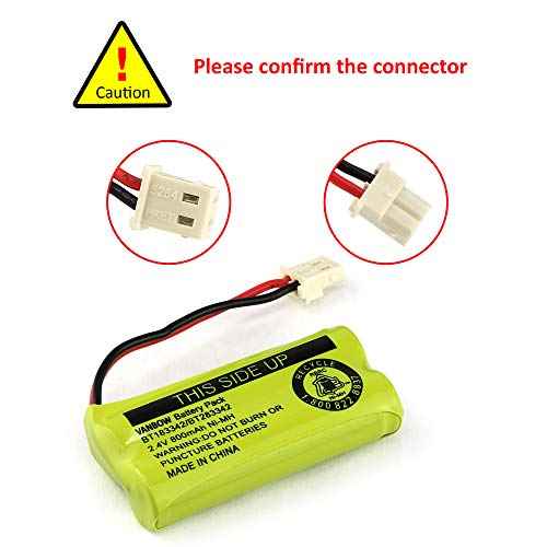 BT183342/BT283342 2.4V 800mAh Ni-MH Battery Pack, Compatible with AT&T VTech Cordless Phone Batteries BT166342/BT266342 BT162342/BT262342 CS6709 CS6609 CS6509 CS6409 EL52100 EL50003 (Pack 4)