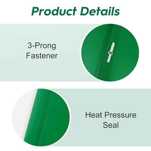 2-Pocket Folders with 3 Prongs,60-Pack Plastic Folders with Pockets and Prong Holds Letter Size Paper, Plastic Pockets Folder for School, Office and Home, Green