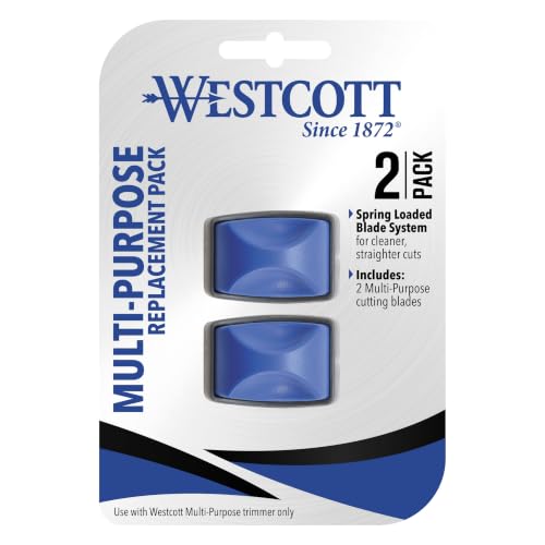 Westcott Black Paper Cutter Blade Replacement Set for Multi-Purpose Trimmer, 2 Pack