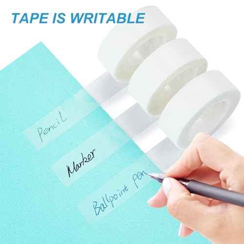 Tape Refills with Dispenser, 24 Roll Invisible Tapes, 3/4 Inch X 600 in, Gift Wrapping Tapes Back to School Supplier for Home School Office Use