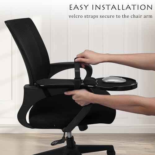 Ergonomic Arm Rest Mouse Pads for Chairs, Upgrade Adjustable Chair arm Mouse pad, Gaming Covers for Elbows and Forearms Pressure Relief,Mouse pad Chair Attachment