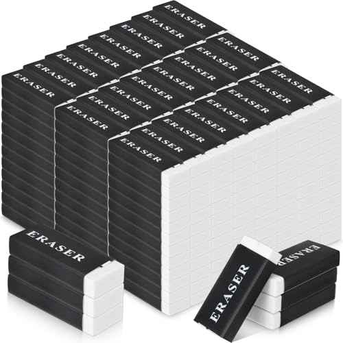 300 Pieces Operation Christmas White Pencil Erasers Bulk Soft Art Pencil Large Rubber Erasers for Drawing Kids Student Artist Office Home Classroom Writing 1.8 x 0.8 x 0.3 Inch