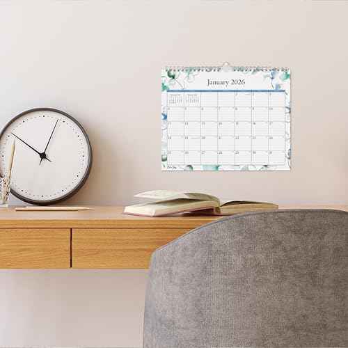 Blue Sky 2026 Monthly Wall Calendar, January 2026 - December 2026, Durable Twin Wire Binding, 11" x 8.75", Perfect For Home, Office And Classrooms, Lindley