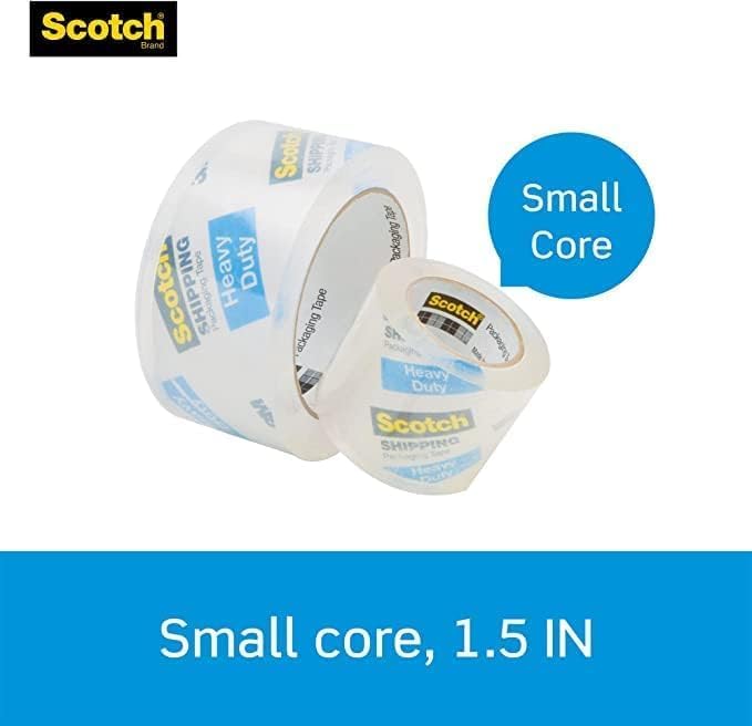 Scotch Heavy Duty Packaging Tape 2” x 800” Clear - 2 Pack, Strong & Durable