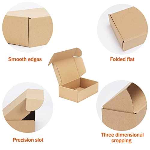 PHAREGE 9x6x3 inch Shipping Boxes Bulk 25 Pack Brown, Tab Lock Tuck Top Mailer Boxes for Packaging Small Business, Small Cardboard Gift Boxes for Wrapping Mailing Present