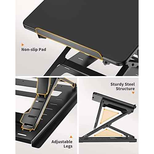 HUANUO Adjustable Laptop Riser - 9 Adjustable Angles, Easy Sit or Stand, Fits 15.6 Inch Laptop & Notebook