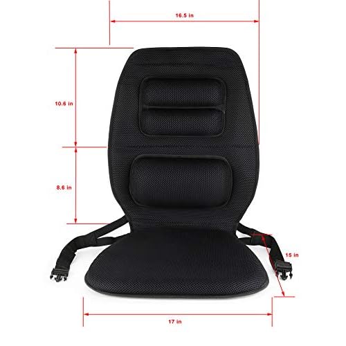FOMI Premium Gel Cushion and Firm Back Support | Seat Cushion Pad and Upper Lower Thoracic and Lumbar Pillow for Car, Office Chair | Pressure Sore, Coccyx Pain Relief | Posture Aid (Grid Gel)