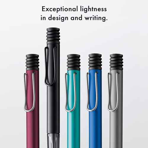 Lamy AL-star denim - Ballpoint Pen with transparent, ergonomic grip & line width M - lightweight aluminium body - including large capacity refill M 16 in black
