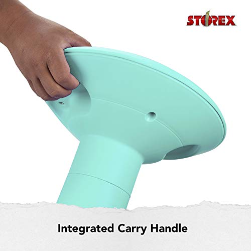 Storex Active Tilt Stool ? Ergonomic Seating for Flexible Office Space and Standing Desks, Adjustable 12-24 Inch Height, Teal (00325U01C)