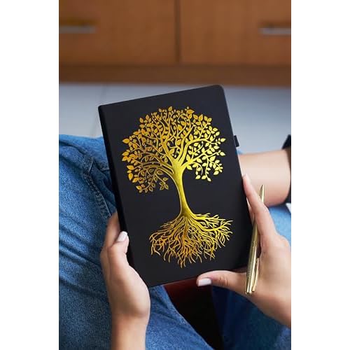 Veway Tree of Life Journal and Pen Gift Set - Vegan Leather Journal with Pen - Professional Diary for Women or Men - A5 Hardcover Fancy Notebook Gift Set - Index & 224 Lined Pages