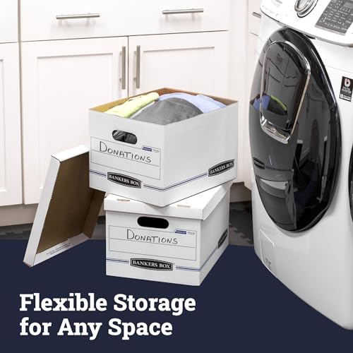 Bankers Box 12-Pack Basic Duty File Storage Boxes with Lids, Letter & Legal