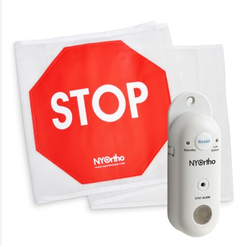 NYOrtho Door Guard Stop Sign Banner 2024 Updated | Stop Sign with Alarm | Size: 40" W