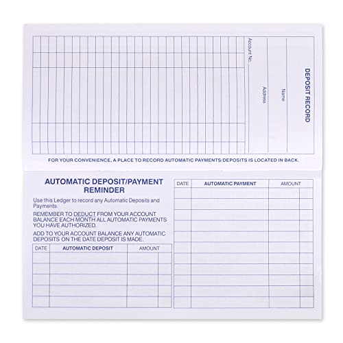 24 Pack Check Registers for Personal Checkbook - Easy to Read 3x6"