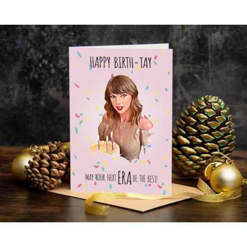 Funny Birthday Card Styles- Singer Era Birthtay Foldable Style - Happy Birthtay Sweet Birthday Gifts for Women Girls Her Him Men for Fans - 5x7 Birthday Card with Envelop