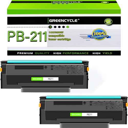 greencycle PB-211 Replacement Compatible for Pantum PB211 PB-211E PB211EV Black Toner Cartridge use for P2500W P2200 M6500NW M6550NW M6600NW P2502W M6552NW M6602NW Printer Ink Cartridge (2PCS)