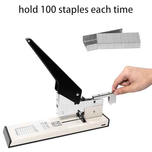 Heavy Duty Stapler with 8000 Staples, High Capacity Manual Large Stapler for 2-240 Sheets, Jam-Free & Anti-Slip Base, Ideal for Offices, Schools, Print Shops