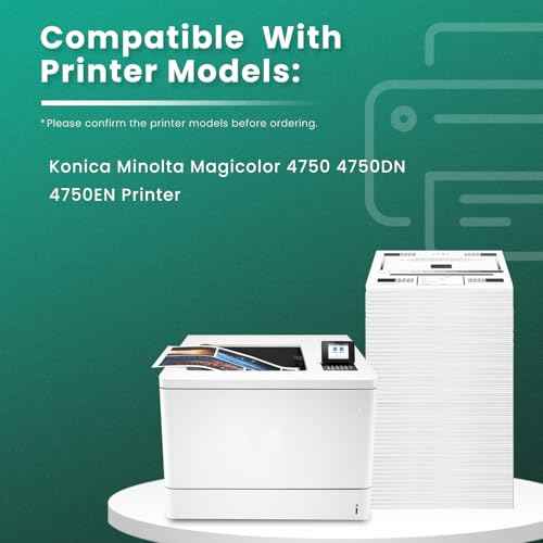 GREENBOX Compatible 4750 High Yield Toner Cartridge Replacement for Konica Minolta 4750 A0X5130 A0X5430 A0X5330 A0X5230 for Magicolor 4750 4750DN 4750EN Printer Toner Cartridge(4 Pack)